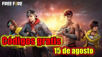 Free Fire | Códigos de hoy lunes 15 de agosto de 2022: recompensas gratis