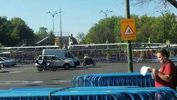 La Cibeles, vallada para una posible celebración madridista