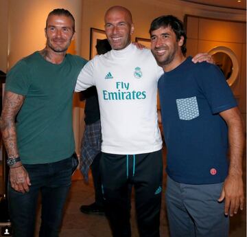 Beckham visitó al Real Madrid