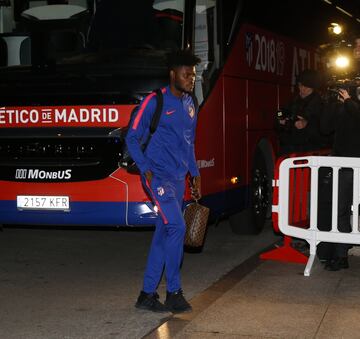 Atlético de Madrid: Recibimiento a su llegada al hotel