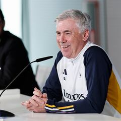 Real Madrid coach Carlo Ancelotti discusses Champions League tie against Manchester City before Osasuna game