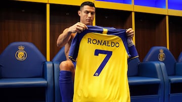 Cristiano, con su camiseta del Al Nassr.