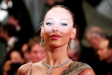 La actriz madrileña, Ester Expósito, durante la alfombra roja del Festival de Cannes 2023.