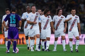 Andrea Pirlo celebra un gol con el equipo Internacional. 