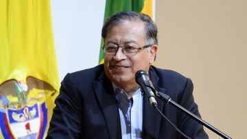 Colombia's President-elect Gustavo Petro addresses the audience at his alma mater Universidad Externado de Colombia, in Bogota, Colombia July 26, 2022. REUTERS/Vannessa Jimenez