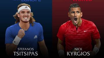 Tsitsipas y Kyrgios completan los equipos de la Laver Cup.