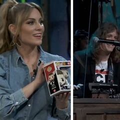 Edurne lleva un 'funko' de De Gea a La Resistencia y Grison suelta una faltada enorme contra él