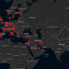 Mapa del coronavirus en el mundo, en tiempo real hoy, 25 de marzo: casos y muertos