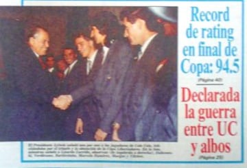 El 7 de junio de 1991 el presidente Patricio Aylwin recibió en La Moneda al plantel de Colo Colo que ganó, por primera vez para Chile, la Copa Libertadores.