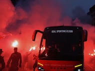 15-03-26. IMAGEN DEL RECIBIMIENTO AL SPORTING, ANTES DE ENFRENTARSE AL CASTELLÓN.