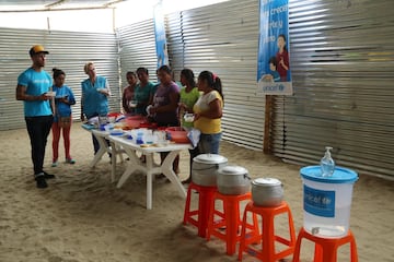 Sergio Ramos during the visit to Piura (Perú).