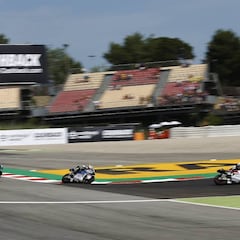 División ante la nueva Curva 13 en el circuito de Montmeló