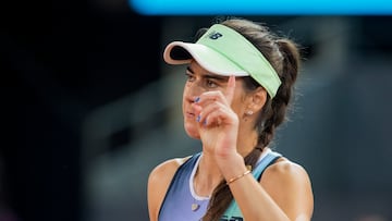 La tenista rumana Sorana Cirstea, durante un partido en el Mutua Madrid Open.