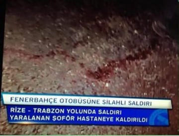 Después del partido contra el Rizespor, el autobús del Fenerbahçe fue tiroteado a su paso por la ciudad de Trebisonda