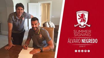 Negredo se incorpora cedido al Middlesbrough de Karanka