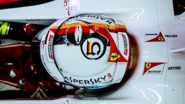 El casco de Vettel en Suzuka.