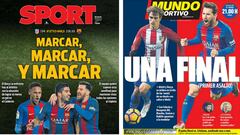 La prensa de Barcelona habla de día de “valientes” en el Calderón