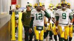 FOXBOROUGH, MA - NOVEMBER 04: Aaron Rodgers #12 of the Green Bay Packers walks through the tunnel before the game against the New England Patriots at Gillette Stadium on November 4, 2018 in Foxborough, Massachusetts.   Adam Glanzman/Getty Images/AFP
 == FOR NEWSPAPERS, INTERNET, TELCOS &amp; TELEVISION USE ONLY ==