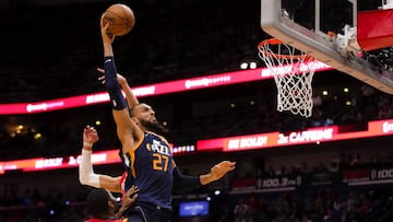 Rudy Gobert, durante un partido de la NBA con os Utah Jazz