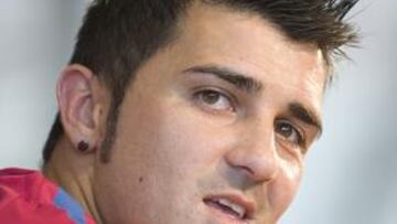 <b>ENCANTADO.</b> Villa asegura que está orgulloso de la plantilla del Barcelona.