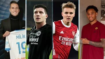 Milik, Jovic, Odegaard y Reynolds.