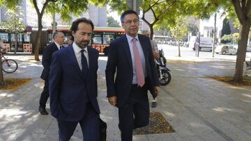Josep Maria Bartomeu, entrando a los juzgados por la demanda del caso "Columbarios".