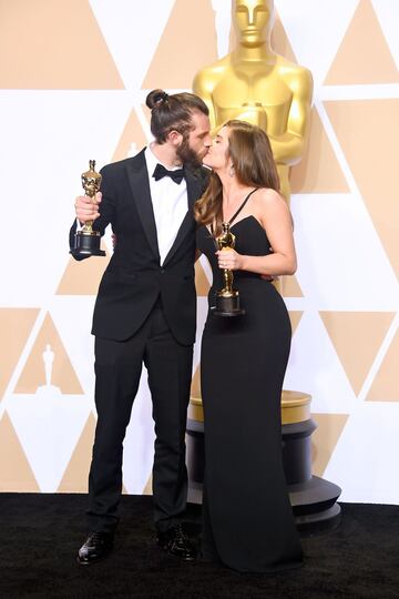 Chris Overton y Rachel Shenton, ganadores del Oscar a mejor corto de ficción por The Silent Child.