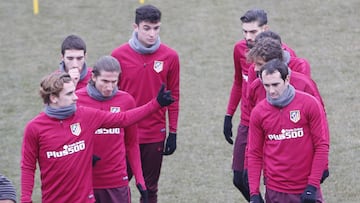 Entrenamiento del Atlético.