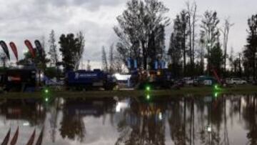 Vista general del campamento del Dakar en Salta.