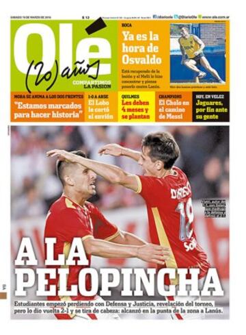 Portadas de la prensa mundial