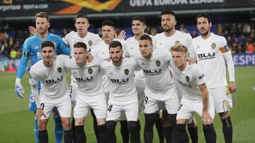 Formación del Valencia.