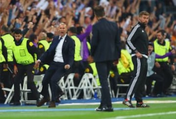 2-0. Zidane celebró el segundo gol de Cristiano Ronaldo.