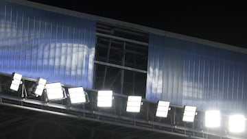 La cubierta dañada de Riazor.