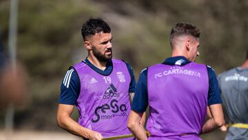 Sadiku, FC Cartagena, entreno, La Manga Club, Cartagena, REgion de Murcia, 31/08/2022