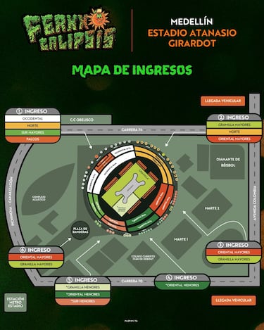 Feid en el Atanasio Girardot: cierres viales, alternativas y cómo acceder al estadio