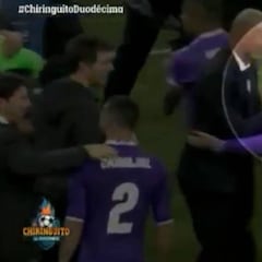 Frío se queda corto: así fue el tenso saludo de Zidane y James