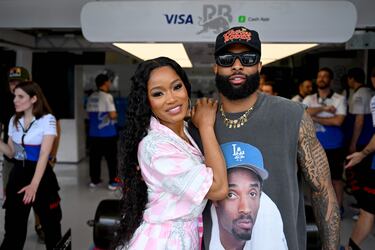 Odell Beckham y Keke Palmer.