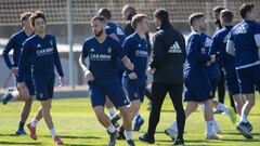 &Aacute;lvaro V&aacute;zquez ha realizado la primera parte del entrenamiento junto a sus compa&ntilde;eros.