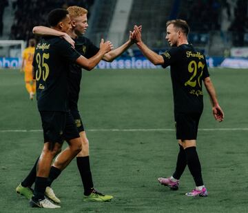 Mario Götze celebra el 3-1 final del Eintracht de Frankfurt ante el Hoffenheim.