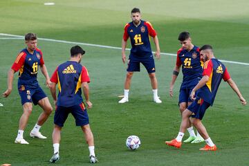 Marco Asensio, Marcos Llorente, Jordi Alba, Álvaro Morata y Koke. El Mundial más rojiblanco.