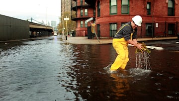 Coastal flood warnings are being issued along the East Coast from New York to Florida.