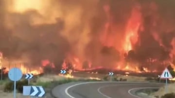 Impactante incendio que está arrasando bosques de España