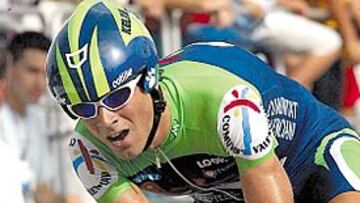 <b>CONCENTRADO. </b>Valverde ayer durante la contrarreloj.