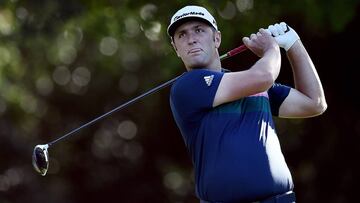Jon Rahm después de un golpe en el torneo Dean & Deluca, en Texas.