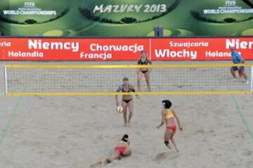 Quinta ronda del Campeonato del Mundo de Voley Playa celebrado en Polonia.