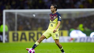 Nicol&aacute;s Benedetti durante un partido del Am&eacute;rica