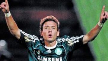 <b>PRETENDIDO. </b>Keirrison, celebrando un gol con el Palmeiras.