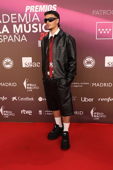 Abraham Mateo en la alfombra roja de los Premios de la Academia de la M¨²sica de Espa?a.