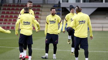 Entrenamiento del Barcelona.