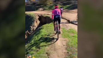 Rigo entrena en trocha